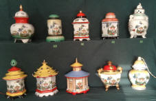 Collection of perfume lamps